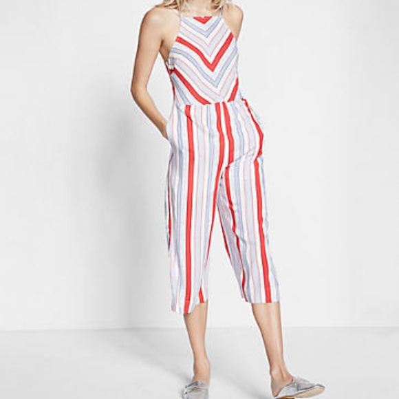 express jumpsuit striped